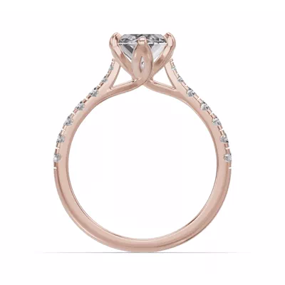 Marigold Royale Tulip Inspired 6 Prong Lab Engagement Ring