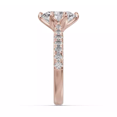 Marigold Royale Tulip Inspired 6 Prong Lab Engagement Ring