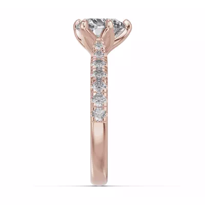 Marigold Royale Tulip Inspired 6 Prong Lab Engagement Ring