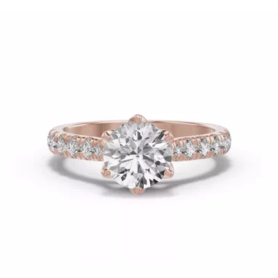 Marigold Royale Tulip Inspired 6 Prong Engagement Ring