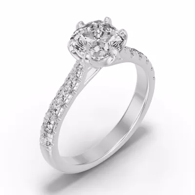 Marigold Royale Tulip Inspired 6 Prong Lab Engagement Ring