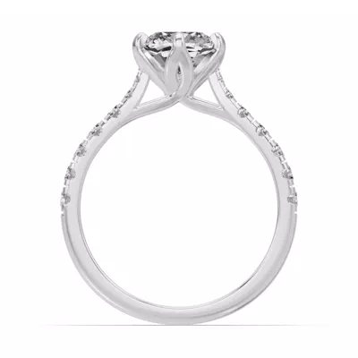 Marigold Royale Tulip Inspired 6 Prong Lab Engagement Ring