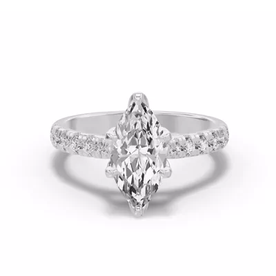 Marigold Royale Tulip Inspired 6 Prong Lab Engagement Ring