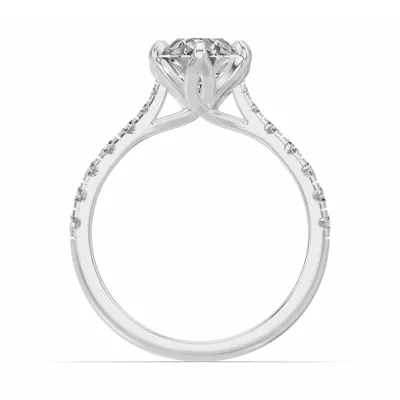 Marigold Royale Tulip Inspired 6 Prong Lab Engagement Ring