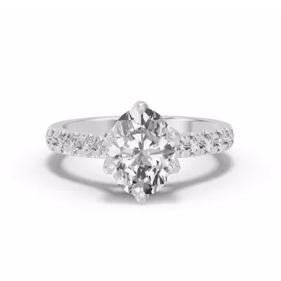 Marigold Royale Tulip Inspired 6 Prong Lab Engagement Ring