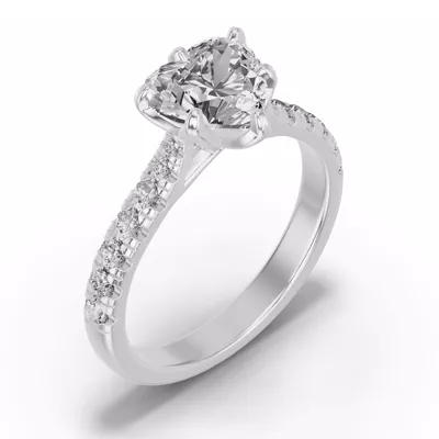 Marigold Royale Tulip Inspired 6 Prong Lab Engagement Ring