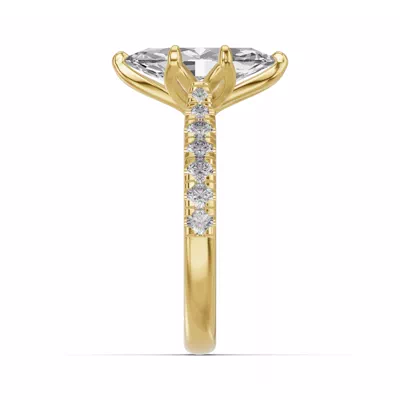 Marigold Royale Tulip Inspired 6 Prong Lab Engagement Ring