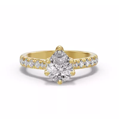 Marigold Royale Tulip Inspired 6 Prong Lab Engagement Ring