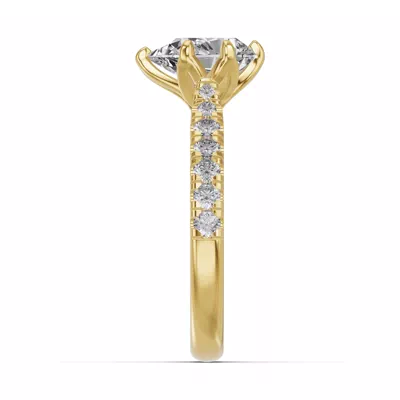 Marigold Royale Tulip Inspired 6 Prong Lab Engagement Ring