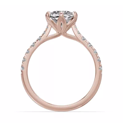 Marigold Royale Tulip Inspired 6 Prong Lab Engagement Ring