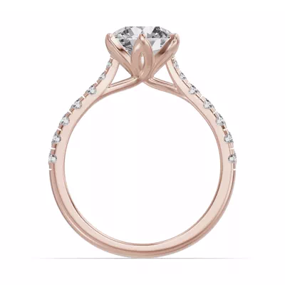Marigold Royale Tulip Inspired 6 Prong Lab Engagement Ring