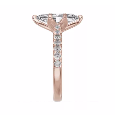 Marigold Royale Tulip Inspired 6 Prong Lab Engagement Ring
