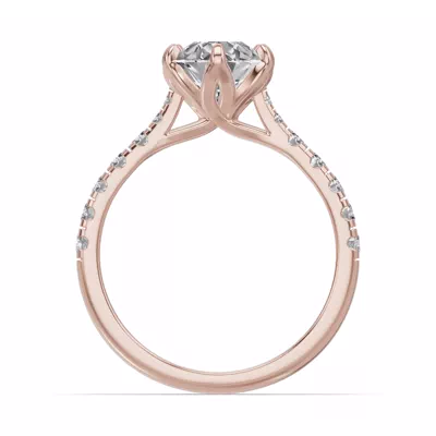 Marigold Royale Tulip Inspired 6 Prong Lab Engagement Ring
