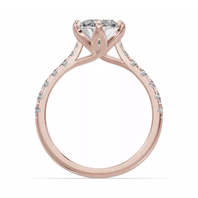 Marigold Royale Tulip Inspired 6 Prong Lab Engagement Ring