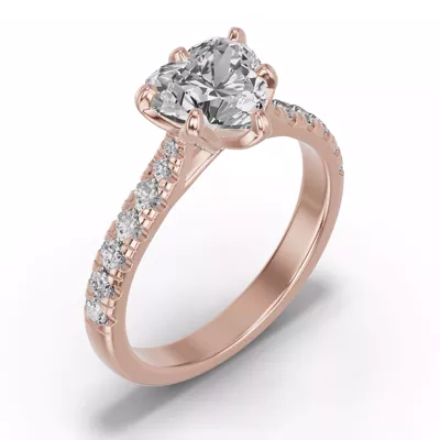 Marigold Royale Tulip Inspired 6 Prong Lab Engagement Ring
