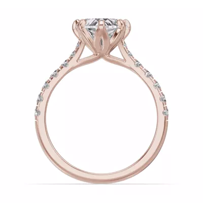 Marigold Royale Tulip Inspired 6 Prong Lab Engagement Ring
