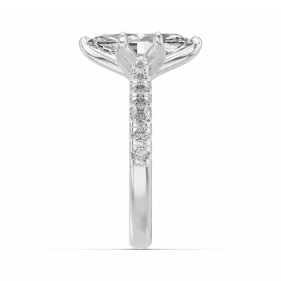 Marigold Royale Tulip Inspired 6 Prong Lab Engagement Ring