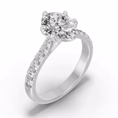 Marigold Royale Tulip Inspired 6 Prong Lab Engagement Ring