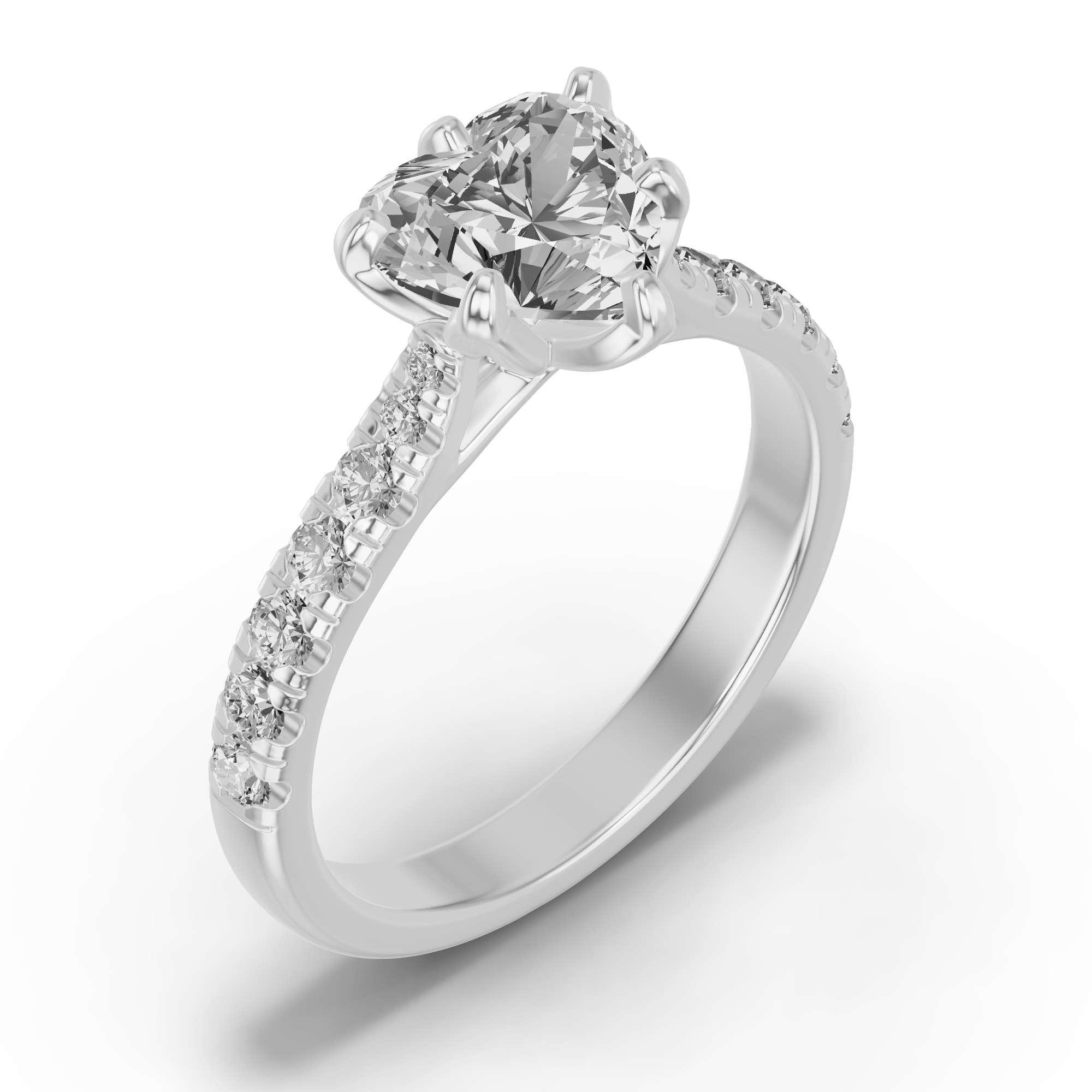 Marigold Royale Tulip Inspired 6 Prong Lab Engagement Ring