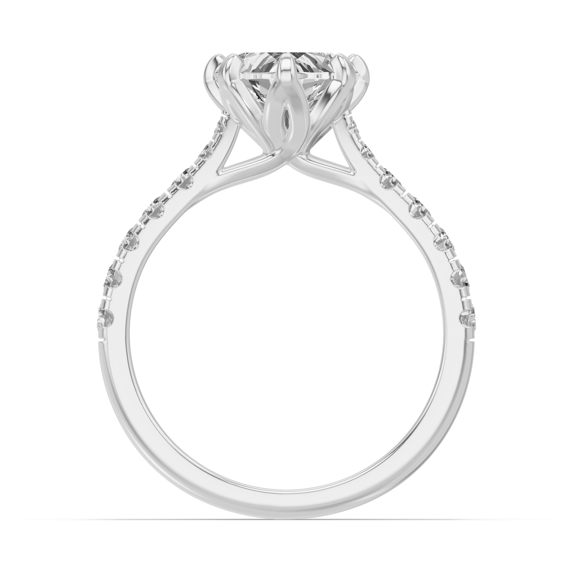 Marigold Royale Tulip Inspired 6 Prong Lab Engagement Ring