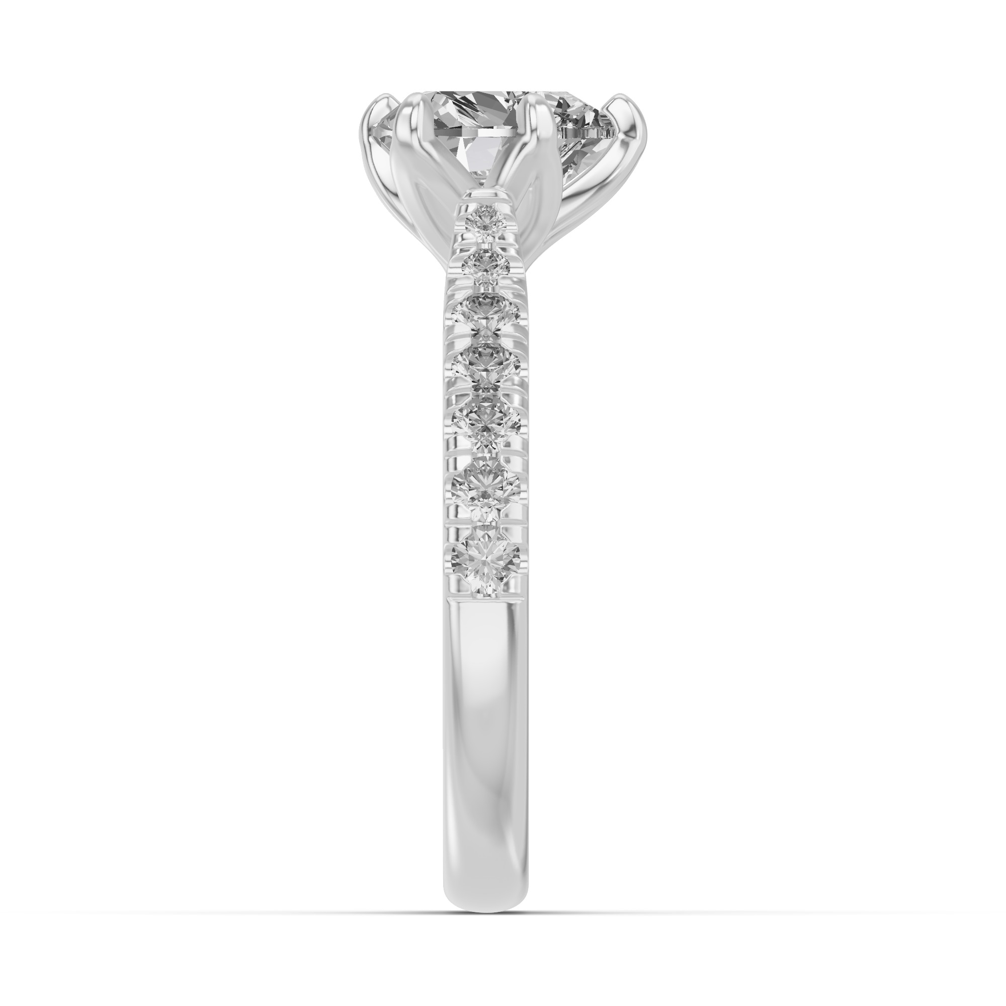 Marigold Royale Tulip Inspired 6 Prong Lab Engagement Ring