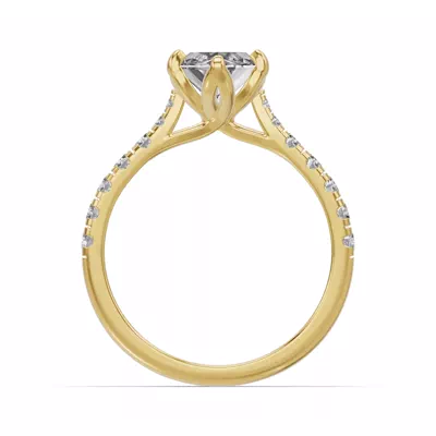 Marigold Royale Tulip Inspired 6 Prong Lab Engagement Ring