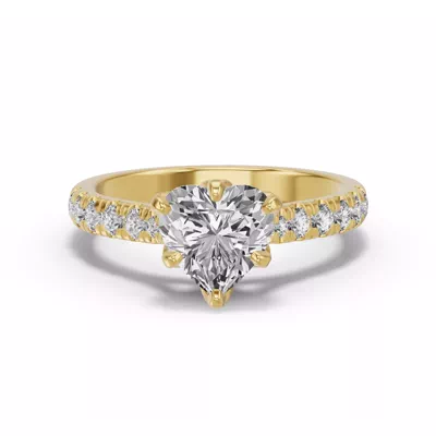 Marigold Royale Tulip Inspired 6 Prong Lab Engagement Ring