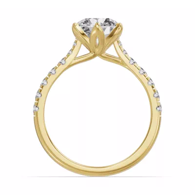 Marigold Royale Tulip Inspired 6 Prong Engagement Ring