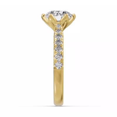 Marigold Royale Tulip Inspired 6 Prong Engagement Ring