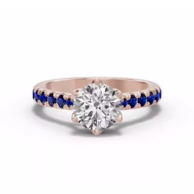 Marigold Royale Tulip-Inspired Sapphire Engagement Ring