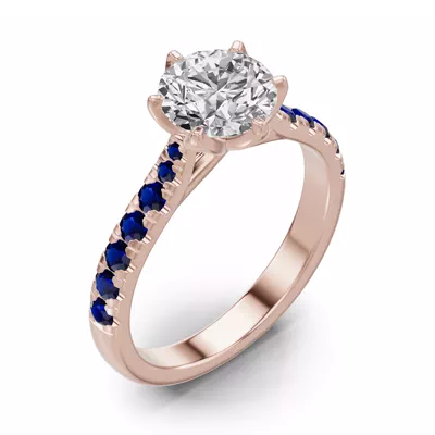 Marigold Royale Tulip-Inspired Sapphire Engagement Ring