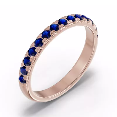 Marigold Royale Pavé Sapphire Band