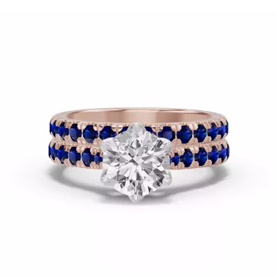 Marigold Royale Pavé Sapphire Band