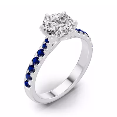 Marigold Royale Tulip-Inspired Sapphire Engagement Ring