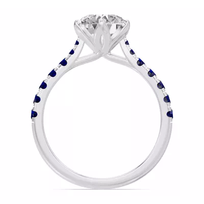Marigold Royale Tulip-Inspired Sapphire Engagement Ring