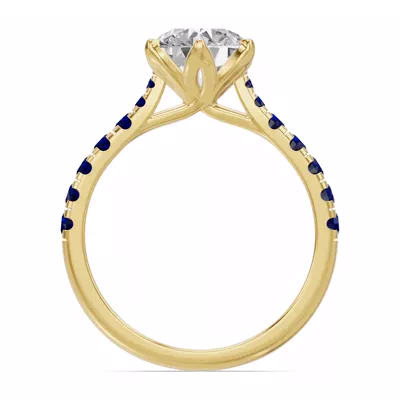 Marigold Royale Tulip-Inspired Sapphire Engagement Ring