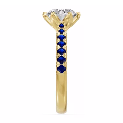 Marigold Royale Tulip-Inspired Sapphire Engagement Ring
