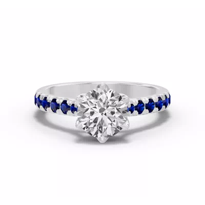 Marigold Royale Tulip-Inspired Sapphire Engagement Ring