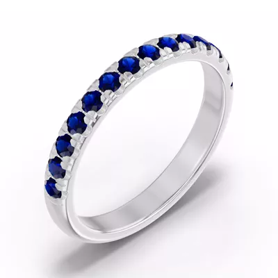 Marigold Royale Pavé Sapphire Band