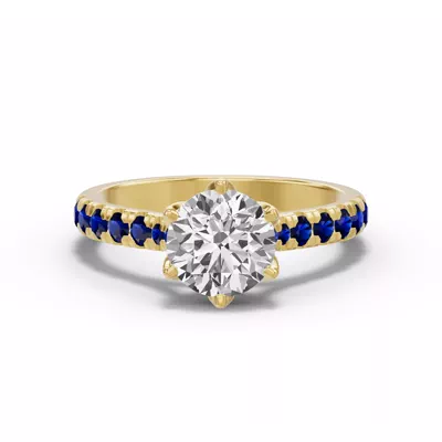 Marigold Royale Tulip Inspired Sapphire Engagement Ring
