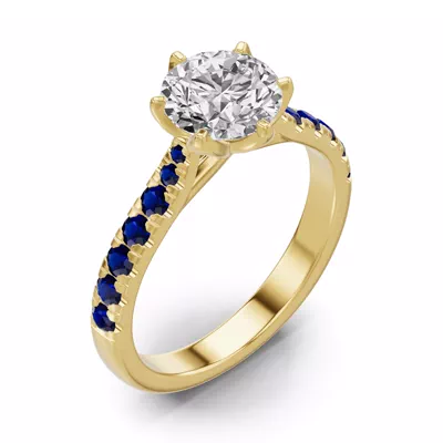 Marigold Royale Tulip Inspired Sapphire Engagement Ring