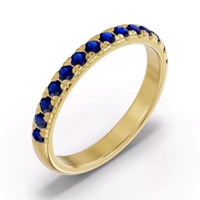 Marigold Royale Pavé Sapphire Band