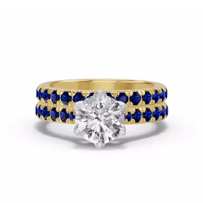 Marigold Royale Pavé Sapphire Band