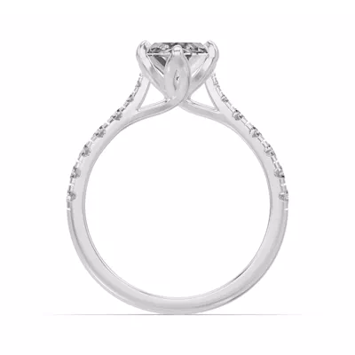 Marigold Royale Tulip Inspired 6 Prong Lab Engagement Ring