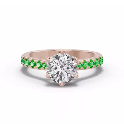 Marigold Royale Tulip Inspired Tsavorite Engagement Ring