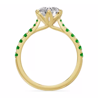 Marigold Royale Tulip-Inspired Tsavorite Engagement Ring