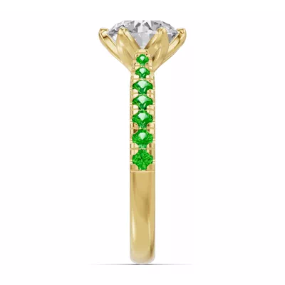 Marigold Royale Tulip-Inspired Tsavorite Engagement Ring