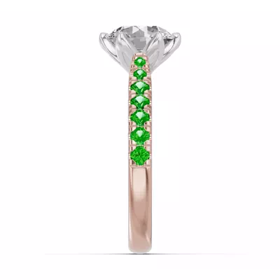 Marigold Royale Tulip-Inspired Tsavorite Two-Tone Engagement Ring