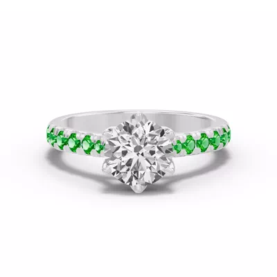 Marigold Royale Tulip Inspired Tsavorite Engagement Ring