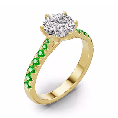 Marigold Royale Tulip-Inspired Tsavorite Engagement Ring